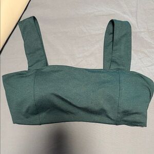 Old Navy Forest Green Square-Neck Crop Top Bra